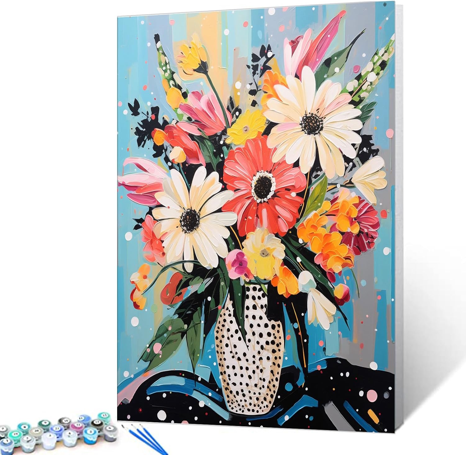 Abstract Flowers in a Vase — Paint by Numbers